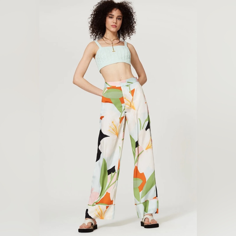 Great Jones Floral Wide-Leg Pants